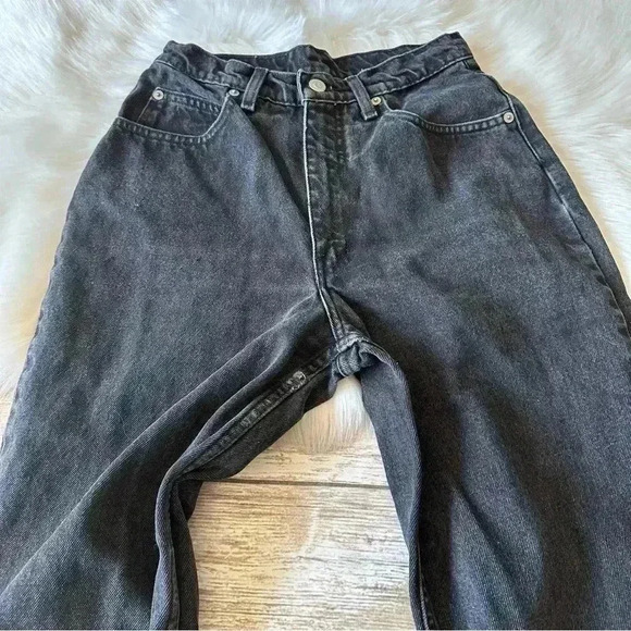 Vintage Anne Klein High Waisted Mom Jeans Black Sz 25 - Picture 3 of 10